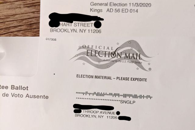 A voter received their ballot, but the oath envelope was for another address